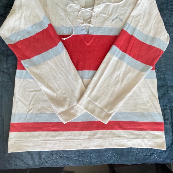 NWT Anthropologie The Upside Lace-Up Pullover Top, 100% Cotton, Size Large - Picture 10 of 16